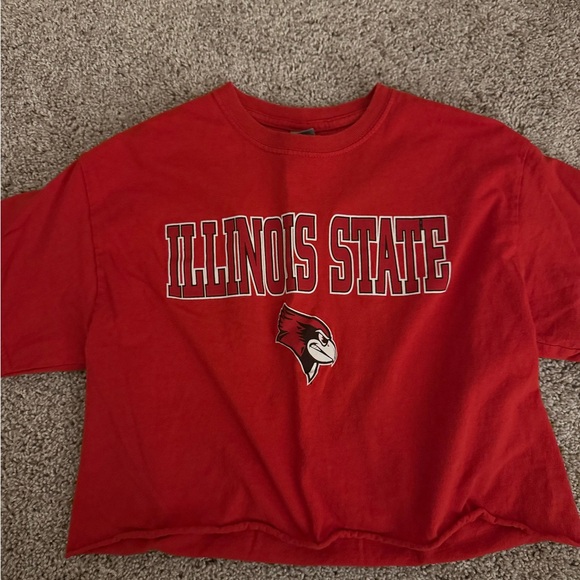 Gildan Tops - Red Illinois State T-Shirt